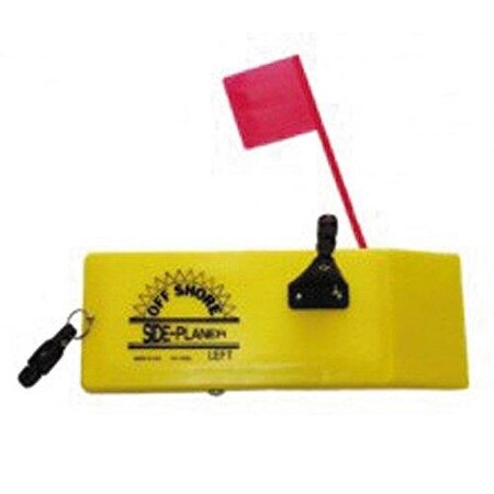Off Shore Left Side Planer WFlag  1 Or19 Release, 1Clip  Ins Yellow OR12L
